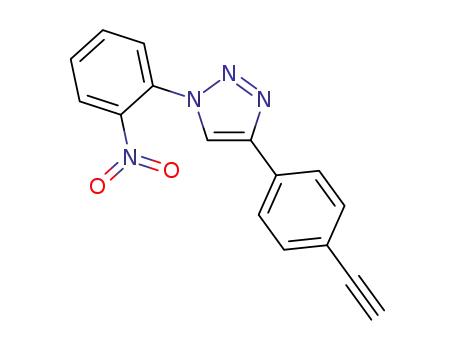 Molecular Structure of 1452162-56-9 (4-(4-ethynylphenyl)-1-(2-nitrophenyl)-1H-1,2,3-triazole)