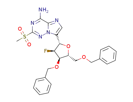 (2S,3R,4R,5R)-7-(-4-(benzyloxy)-5-(benzyloxymethyl)-3-fluorotetrahydrofuran-2-yl)-2-(methylsulfonyl)imidazo[2,1-f][1,2,4]triazin-4-amine