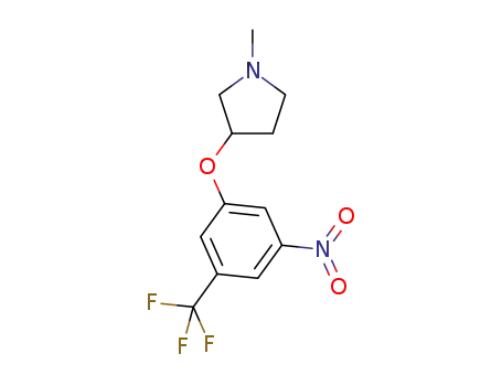 Molecular Structure of 1529769-19-4 (1-methyl-3-(3-nitro-5-(trifluoromethyl)phenoxy)pyrrolidine)
