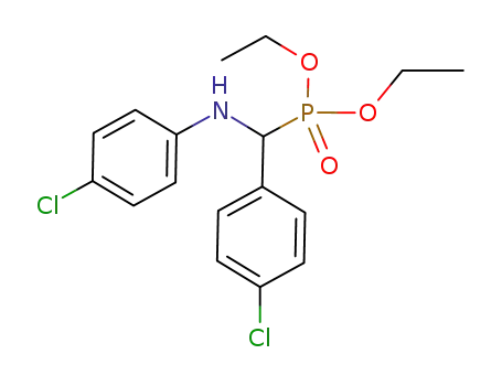 Molecular Structure of 560129-09-1 (Phosphonic acid, [(4-chlorophenyl)[(4-chlorophenyl)amino]methyl]-,
diethyl ester)