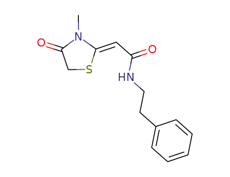 (Z)-(3-methyl-4-oxothiazolidin-2-ylidene)-N-(2-phenylethyl)ethanamide