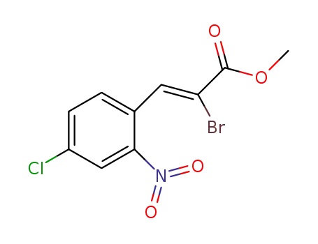 Molecular Structure of 1586740-46-6 ((Z)-methyl 2-bromo-3-(4-chloro-2-nitrophenyl)acrylate)