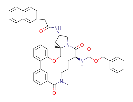 benzyl N-[(10S,12S,16S)-20-methyl-12-{[2-(2-naphthyl)acetyl]amino}-15,21-dioxo-8-oxa-14,20-diazatetracyclo[20.3.1.0<sup>2</sup>'<sup>7</sup>.0<sup>1014</sup>]hexacosa-1<sup>(26)</sup>,2,4,6,22,24-hexaen-16-yl]carbamate