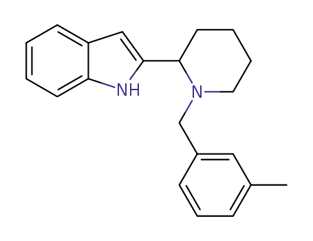 Molecular Structure of 1429085-14-2 (2-[1-(3-methylbenzyl)-piperidin-2-yl]-1H-indole)