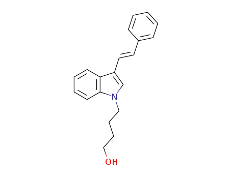 (E)-4-(3-styryl-1H-indol-1-yl)butan-1-ol