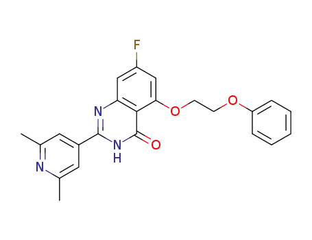 2-(2,6-dimethylpyridin-4-yl)-7-fluoro-5-(2-phenoxyethoxy)-3H-quinazolin-4-one