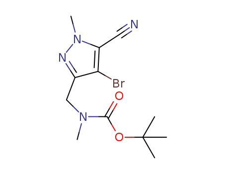 Tert-Buty1((4-bromo-5-cyano-1-methyl-1H-pyrazol-3-yl)methyl)(methyl)carbamate