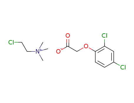 Molecular Structure of 1432795-72-6 (2-chloroethyltrimethylammonium 2-(2,4-dichlorophenoxy)acetate)