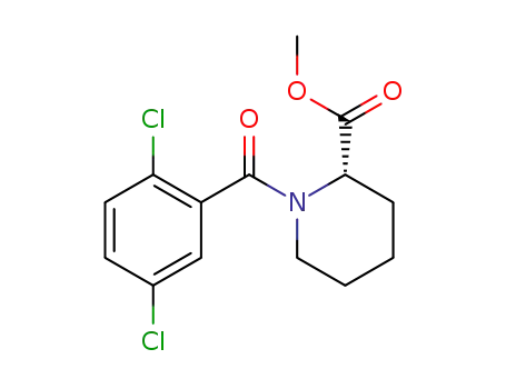 Molecular Structure of 1445984-86-0 ((S)-methyl 1-(2,5-dichlorobenzoyl)piperidine-2-carboxylate)