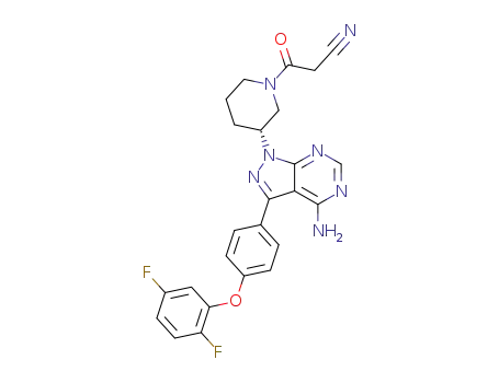 3-[(3R)-3-[4-amino-3-[4-(2,5-difluorophenoxy)phenyl]-1H-pyrazolo[3,4-d]pyrimidin-1-yl]piperidin-1-yl]-3-oxopropanenitrile