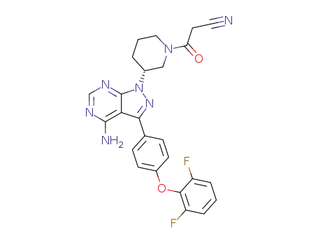 3-[(3R)-3-[4-amino-3-[4-(2,6-difluorophenoxy)phenyl]-1H-pyrazolo[3,4-d]pyrimidin-1-yl]piperidin-1-yl]-3-oxopropanenitrile