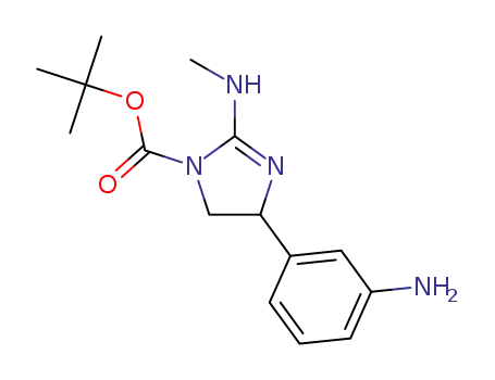 tert-butyl 4-(3-aminophenyl)-2-(methylamino)-4,5-dihydro-1H-imidazole-1-carboxylate