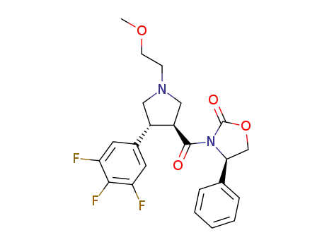 (R)-3-((3S,4R)-1-(2-methoxyethyl)-4-(3,4,5-trifluorophenyl)pyrrolidine-3-carbonyl)-4-phenyloxazolidin-2-one