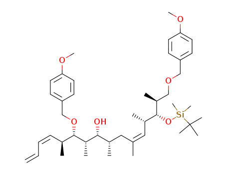 (3Z,5S,6S,7S,8R,9S,11Z,13S,14R,15S)-14-(t-butyldimethylsilyloxy)-6,16-bis-(p-methoxybenzyloxy)-5,7,9,11,13,15-hexamethyl-hexadeca-1,3,11-trien-8-ol