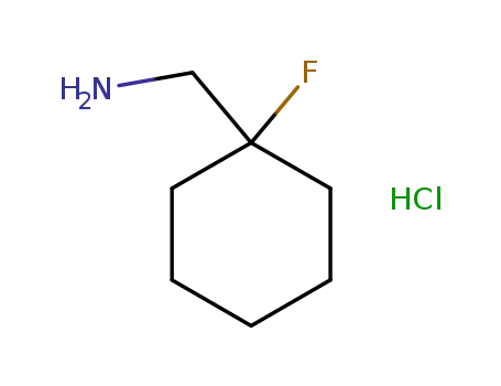 Molecular Structure of 1391732-86-7 ((1-Fluorocyclohexyl)Methanamine Hydrochloride)