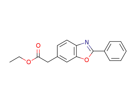 Molecular Structure of 51234-52-7 (2-Phenyl-6-benzoxazoleacetic acid ethyl ester)