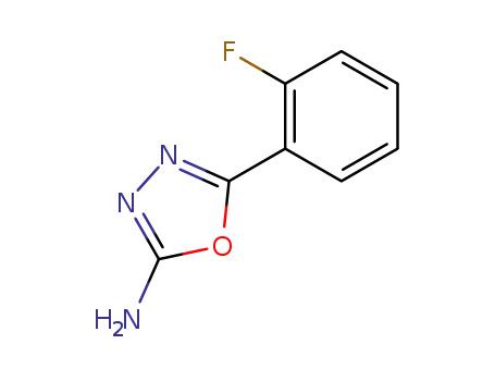 Molecular Structure of 312272-59-6 (5-(2-FLUOROPHENYL)-1,3,4-OXADIAZOL-2-AMINE)