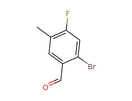 Molecular Structure of 916792-17-1 (2-BROMO-4-FLUORO-5-METHYL BENZALDEHYDE)