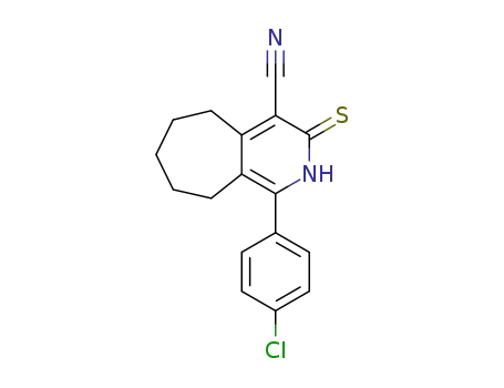 2H-Cyclohepta[c]pyridine-4-carbonitrile,
1-(4-chlorophenyl)-3,5,6,7,8,9-hexahydro-3-thioxo-