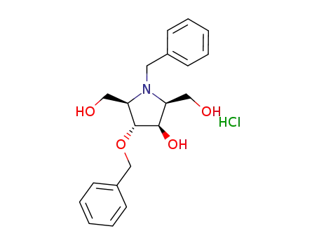 (2R,3R,4R,5S)-N<sup>(1)</sup>-benzyl-2,5-bis(hydroxymethyl)-3-benzyloxy-4-hydroxypyrrolidine hydrochloride