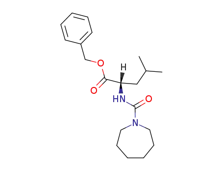 Molecular Structure of 141595-75-7 (L-Leucine, N-[(hexahydro-1H-azepin-1-yl)carbonyl]-, phenylmethyl ester)