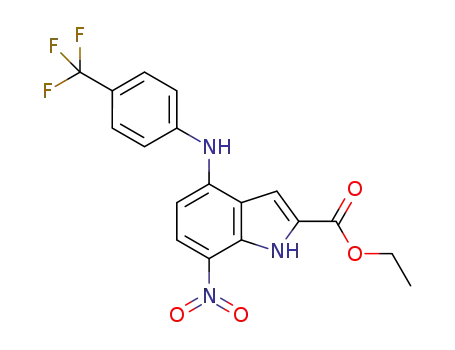 4-((4-trifluoromethylphenyl)amino)-7-nitro-1H-indole-2-carboxylic acid ethyl ester