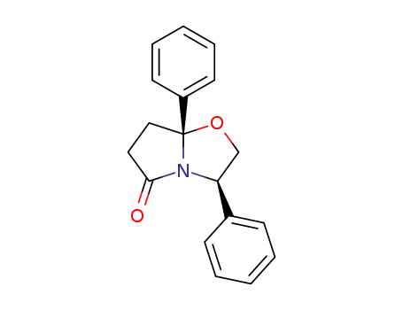 Molecular Structure of 161970-71-4 ((3S-CIS)-(+)-TETRAHYDRO-3,7A-DIPHENYLPYRROLO[2,1-B]OXAZOL-5(6H)-ONE)