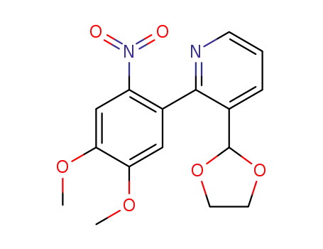 2-(4,5-dimethoxy-2-nitro-phenyl)-3-[1,3]dioxolan-2-yl-pyridine