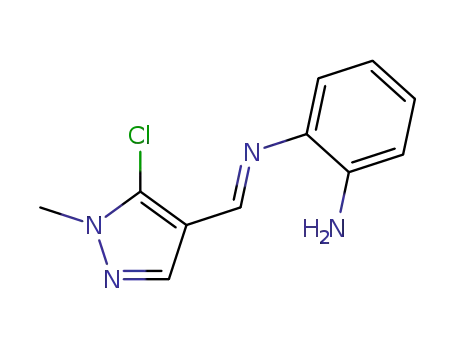 (E)-2-{[(5-chloro-1-methyl-1H-pyrazol-4-yl)methylene]amino}aniline