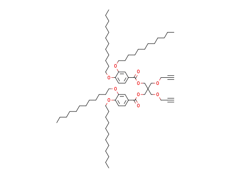 Molecular Structure of 1442741-03-8 (2,2-bis((prop-2-yn-1-yloxy)methyl)propane-1,3-diyl bis(3,4-bis(dodecyloxy)benzoate))