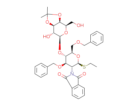 ethyl 4-O-(3,4-O-isopropylidene-β-D-galactopyranosyl)-3,6-di-O-benzyl-2-deoxy-2-phthalimido-1-thio-β-D-glucopyranoside