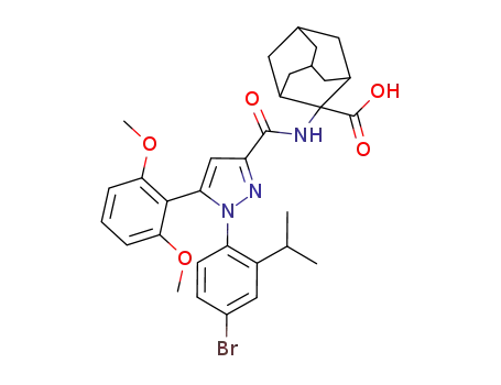 2-({[1-(4-bromo-2-isopropylphenyl)-5-(2,6-dimethoxyphenyl)-1H-pyrazole-3-yl]carbonyl}amino)adamantane-2-carboxylic acid