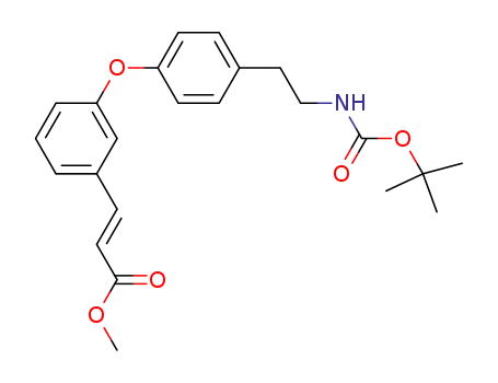 (E)-3-{3-[4-(2-tert-Butoxycarbonylamino-ethyl)-phenoxy]-phenyl}-acrylic acid methyl ester