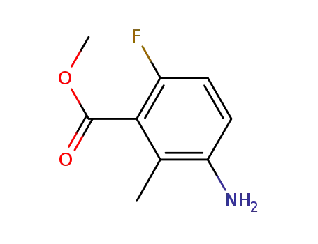 Molecular Structure of 848678-60-4 (Methyl 3-Amino-6-Fluoro-2-Methylbenzoate)