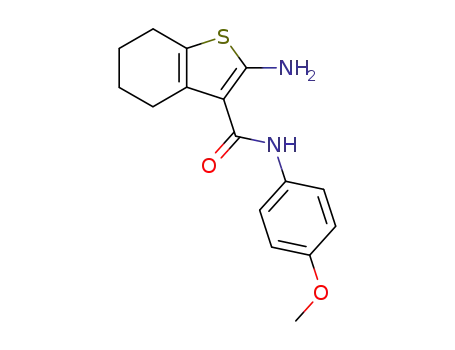 Molecular Structure of 83822-33-7 (2-AMINO-4,5,6,7-TETRAHYDRO-BENZO[B]THIOPHENE-3-CARBOXYLIC ACID (4-METHOXY-PHENYL)-AMIDE)