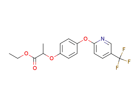 Molecular Structure of 69045-80-3 (Propanoic acid, 2-[4-[[5-(trifluoromethyl)-2-pyridinyl]oxy]phenoxy]-, ethyl
ester)