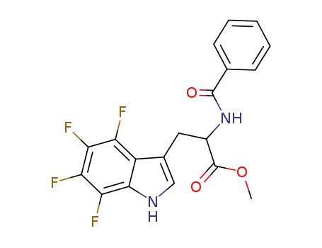 Tryptophan, N-benzoyl-4,5,6,7-tetrafluoro-, methyl ester