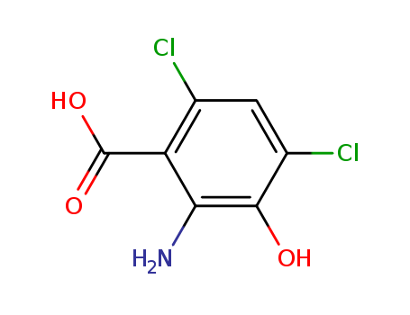Benzoic acid, 2-amino-4,6-dichloro-3-hydroxy-(160911-15-9)