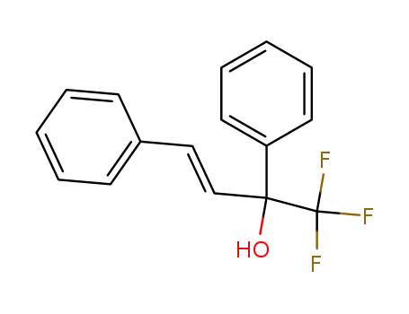 Molecular Structure of 208331-48-0 (Benzenemethanol, a-[(1E)-2-phenylethenyl]-a-(trifluoromethyl)-)