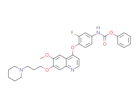 phenyl 3-fluoro-4-(6-methoxy-7-(3-(piperdine-1-yl)propoxy)-quinolin-4-yloxy)phenylcarbamate