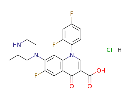 Molecular Structure of 105784-61-0 (TEMAFLOXACIN HYDROCHLORIDE)