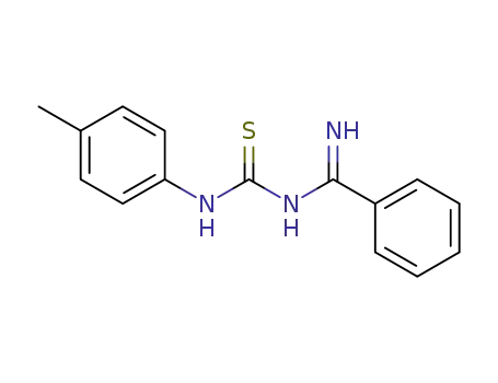 Molecular Structure of 101091-99-0 (Benzenecarboximidamide,N-[[(4-methylphenyl)amino]thioxomethyl]-)