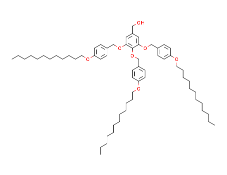 Molecular Structure of 161401-95-2 (Benzenemethanol, 3,4,5-tris[[4-(dodecyloxy)phenyl]methoxy]-)