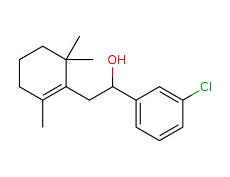 Molecular Structure of 1441167-65-2 (1-(3-chlorophenyl)-2-(2,6,6-trimethylcyclohex-1-enyl)ethanol)
