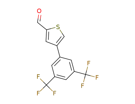 Molecular Structure of 832150-76-2 (2-Thiophenecarboxaldehyde, 4-[3,5-bis(trifluoromethyl)phenyl]-)