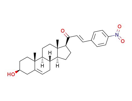 Molecular Structure of 1569482-86-5 ((E)-3β-hydroxy-21-(4-nitrobenzal)pregn-5-en-20-one)