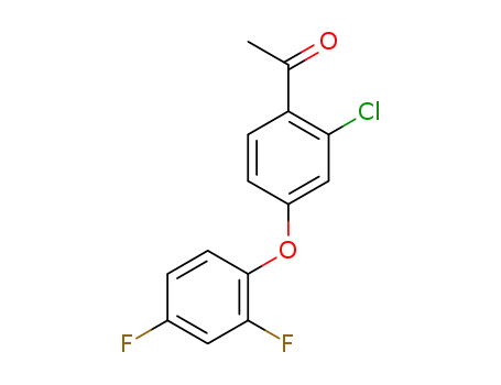 Molecular Structure of 1044060-07-2 (1-(2-chloro-4-(2,4-difluorophenoxy)phenyl)ethan-1-one)