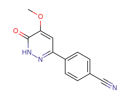4-(5-methoxy-6-oxo-1,6-dihydropyridazin-3-yl)benzonitrile