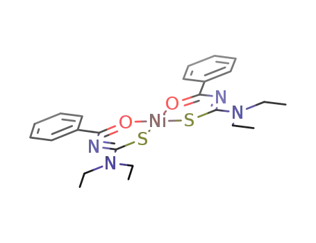 Molecular Structure of 58676-54-3 (cis-bis-(3,3-diethyl-1-benzoylthioureato)nickel(II))