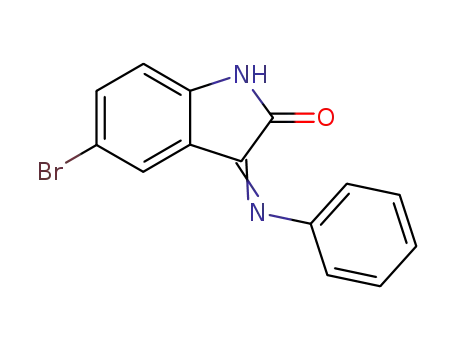 2H-Indol-2-one, 5-bromo-1,3-dihydro-3-(phenylimino)-